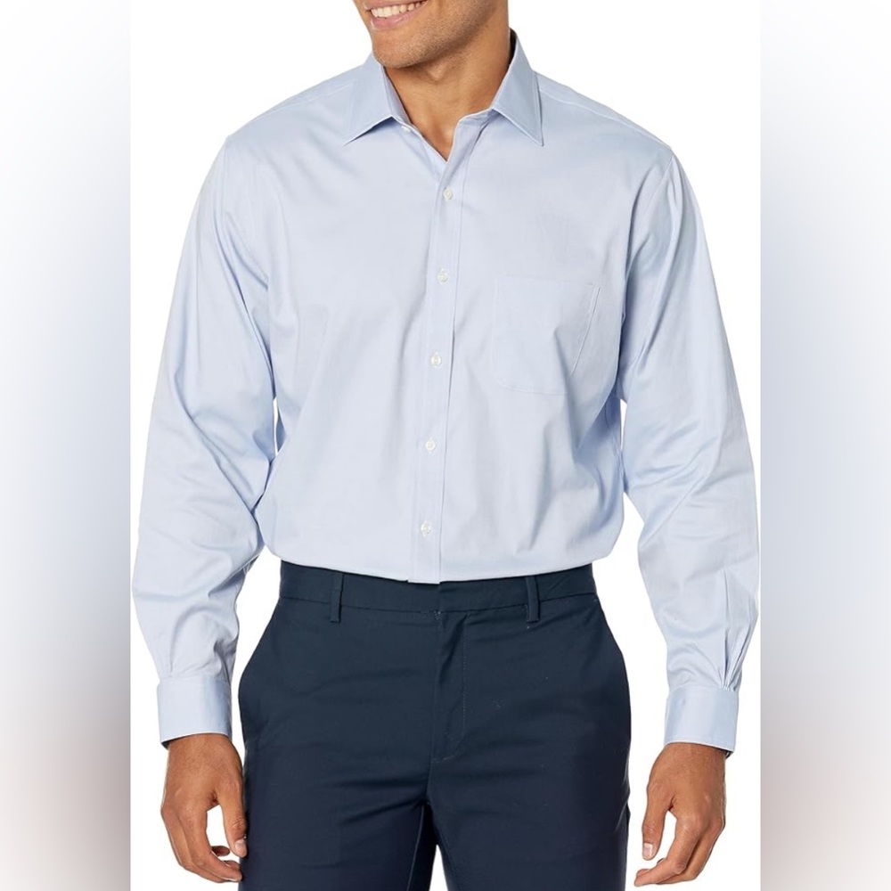 Brooks Brothers Regent Fit Blue Non Iron Button Down Shirt Men’s  Size 17-36